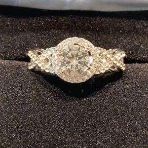 Sterling Silver White Sapphire Ring